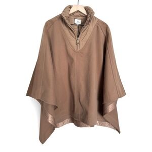 NWT Tuckernuck Camel Tan Quarter Zip Poncho Cape One Size Old Money Heritage